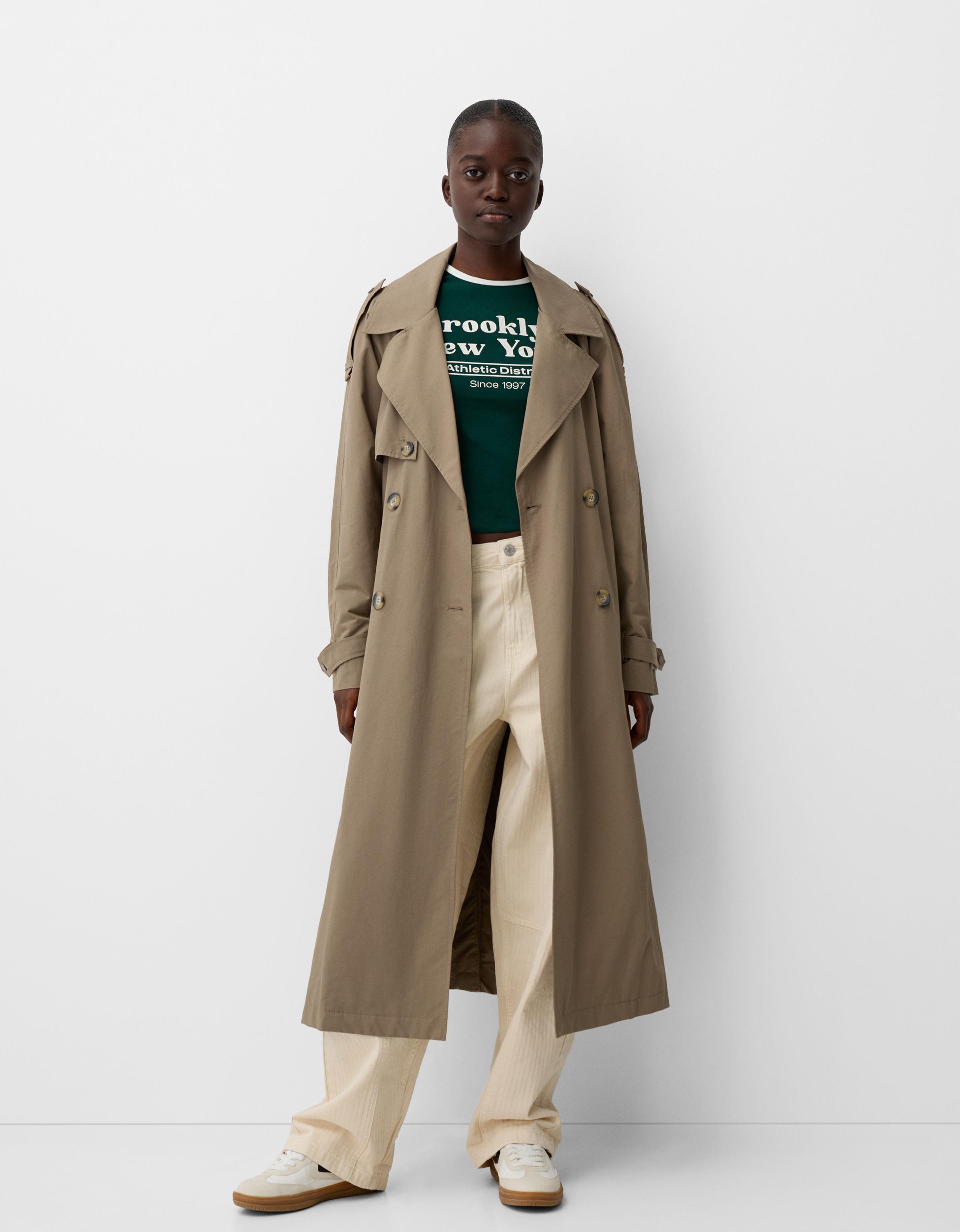 Oversize trench coat Women Bershka