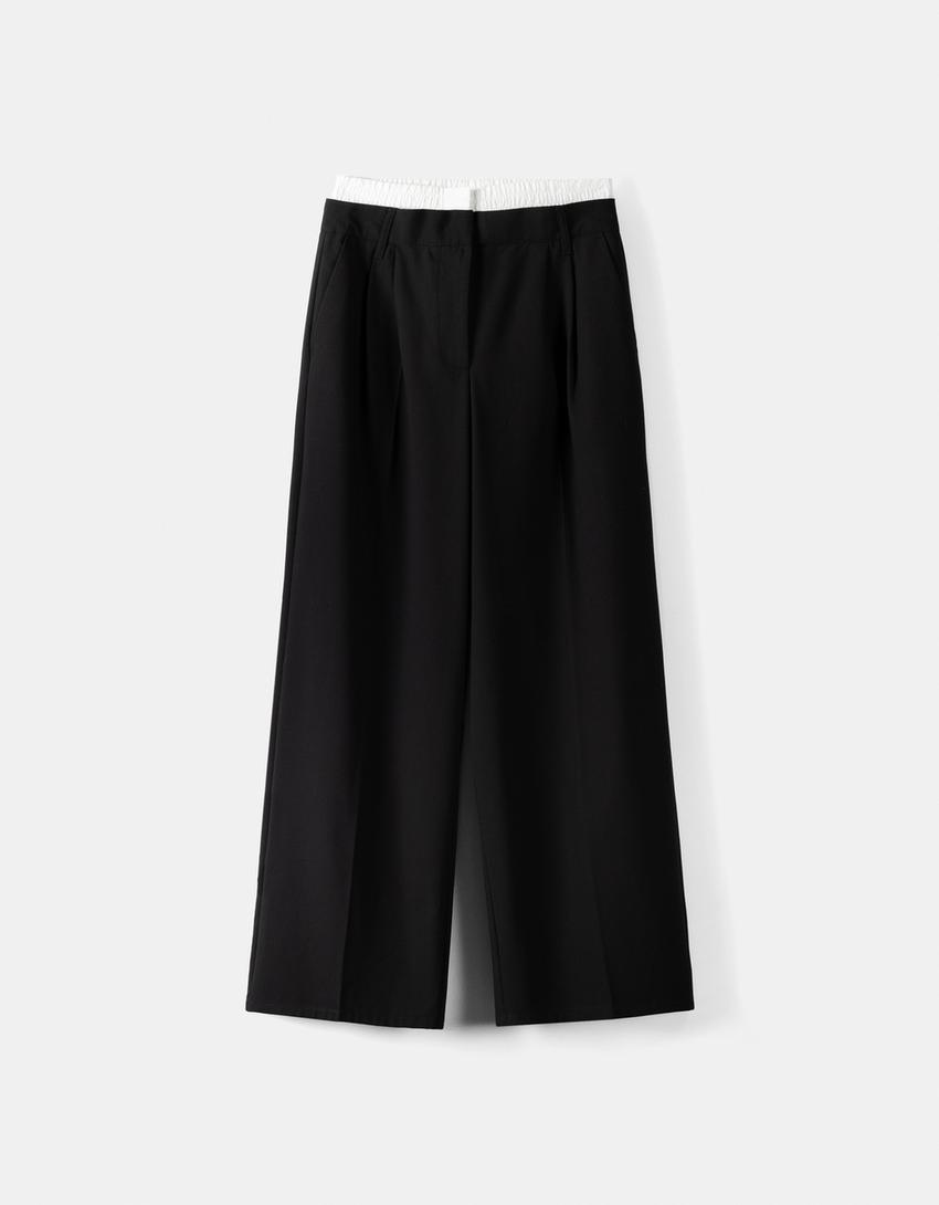 Tailored underwear trousers-Black