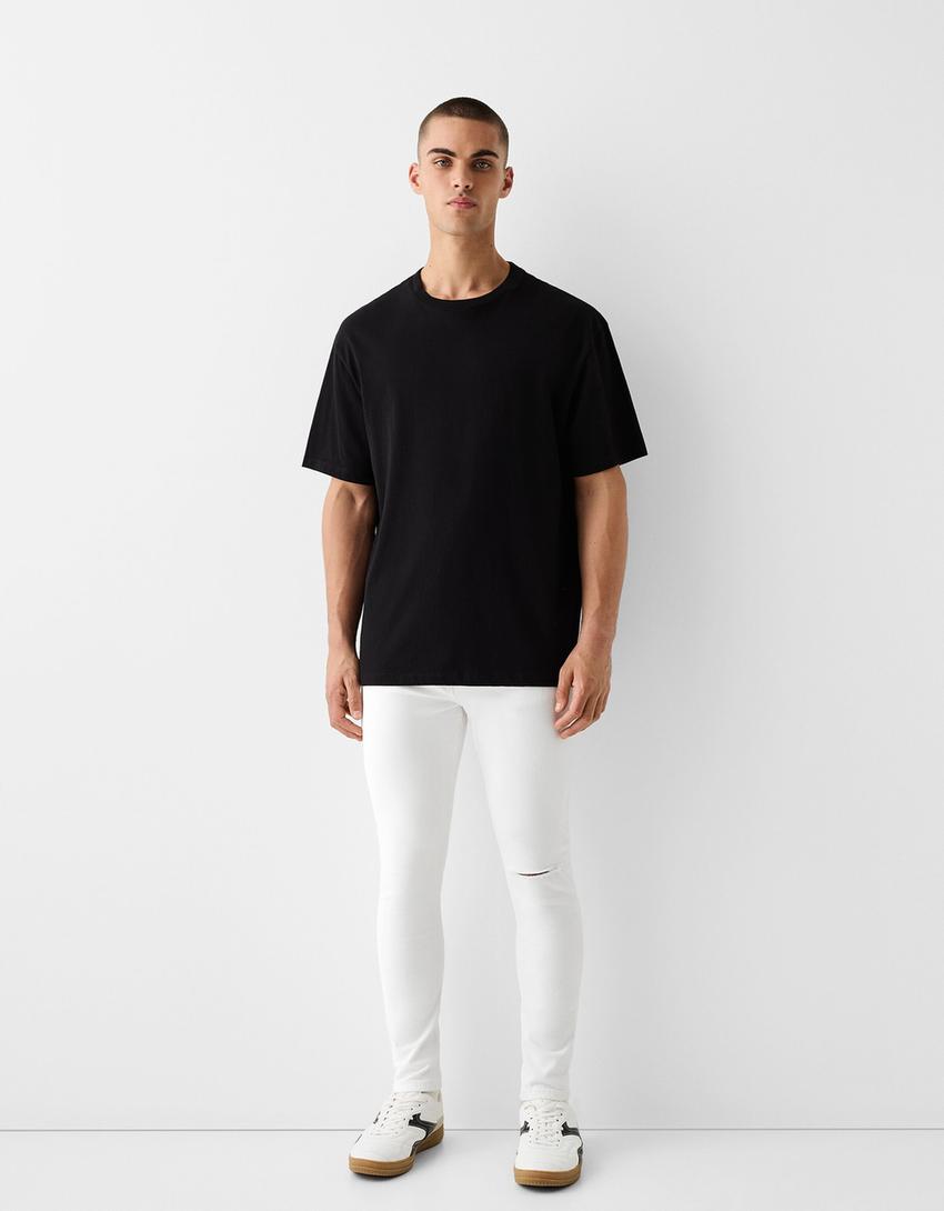 Jeans super skinny-Blanc-0