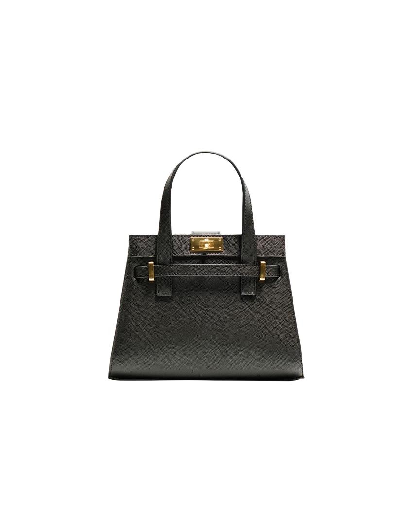 Textured minaudière — Black