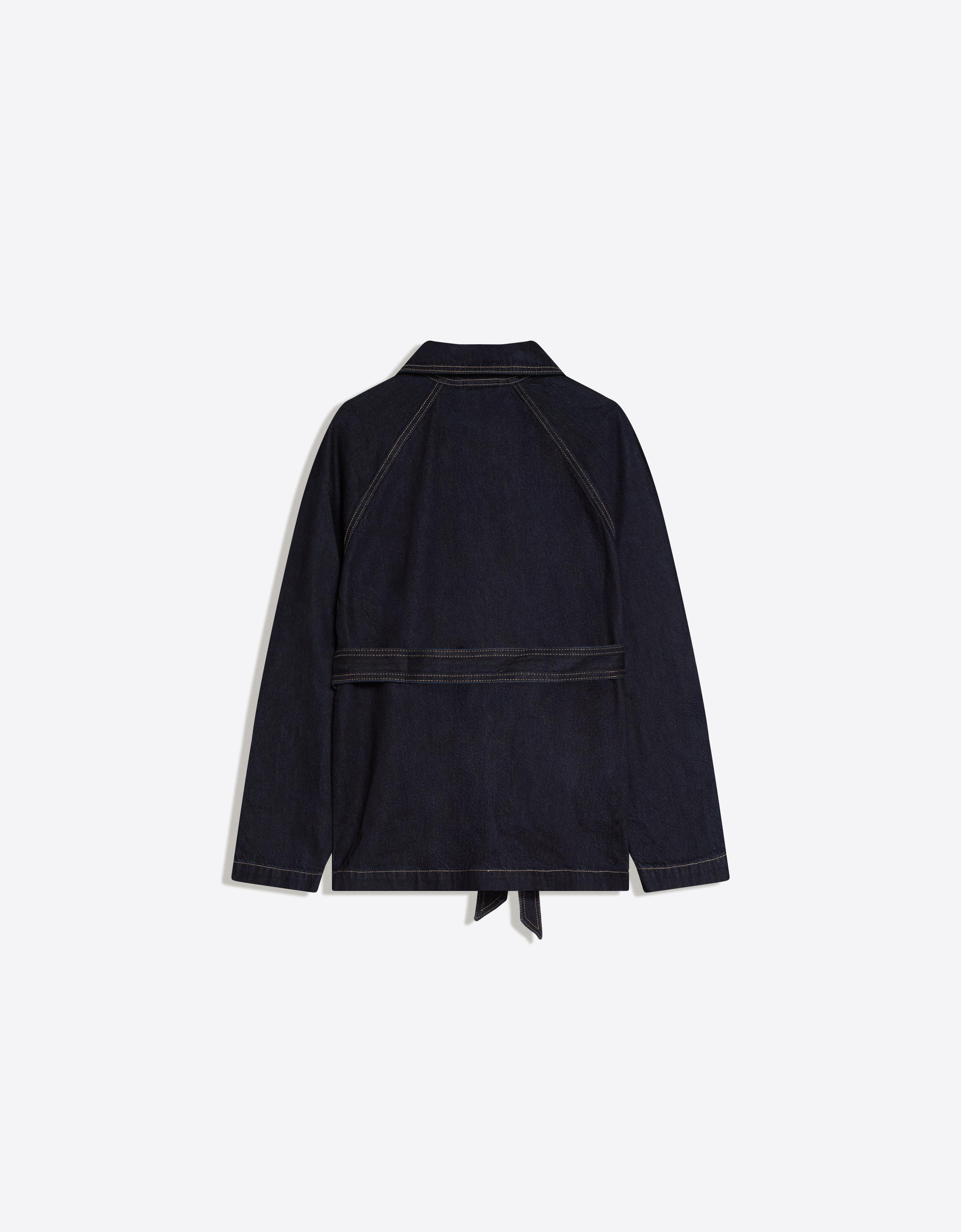 Denim jacket with belt - Navy