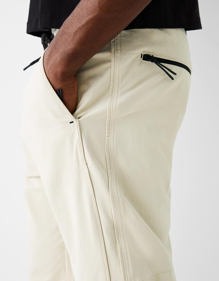 Calças jogger técnicas-Areia-5