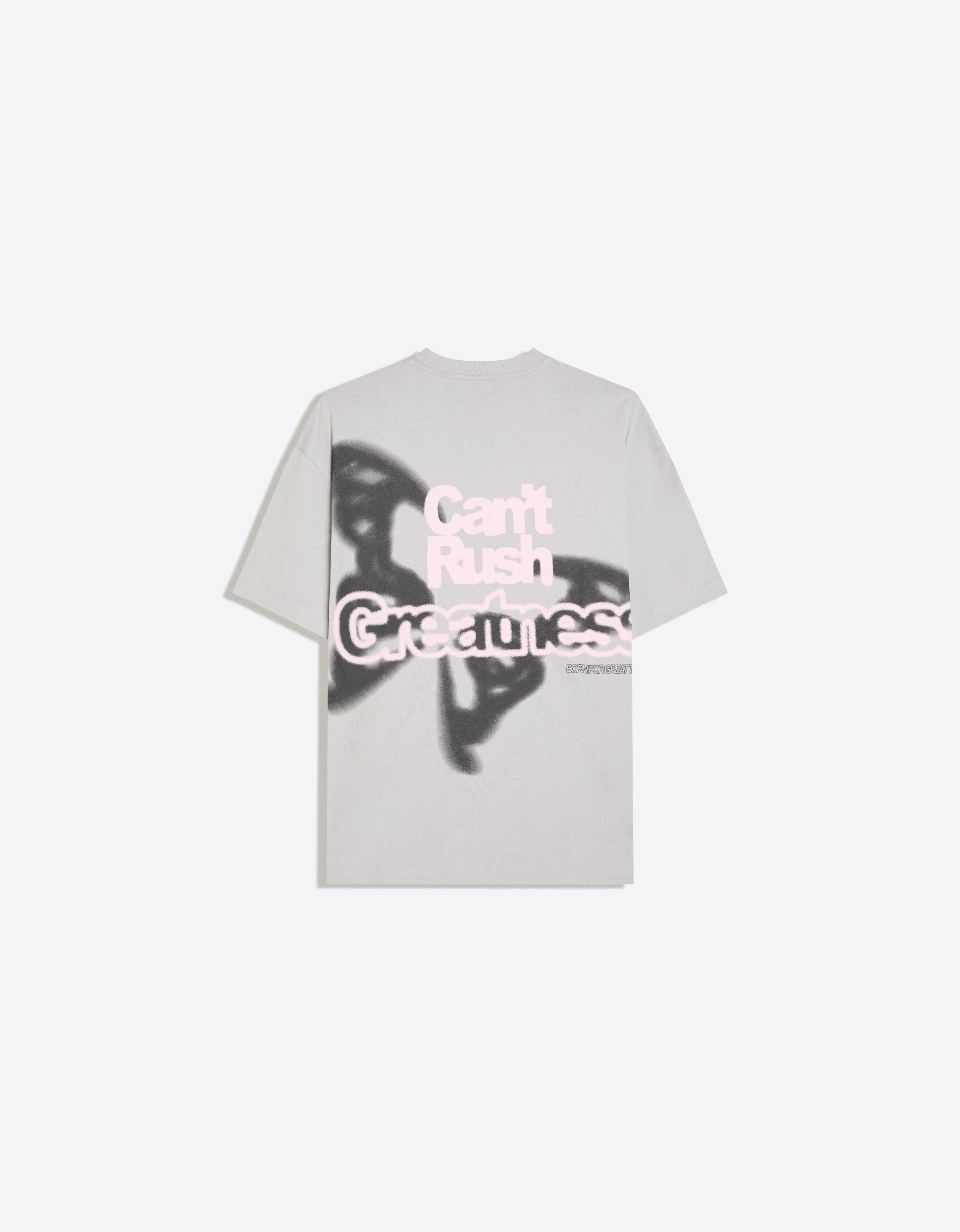Boxy print T-shirt — Grey