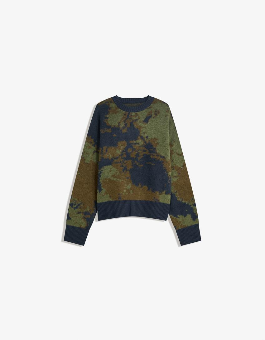 Camisola estampada-Verde