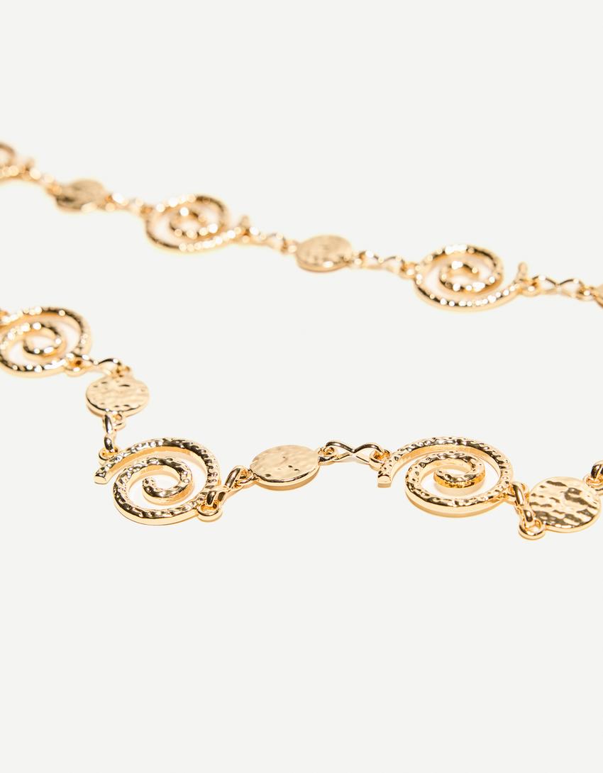 Spiral chain belt-Gold-1