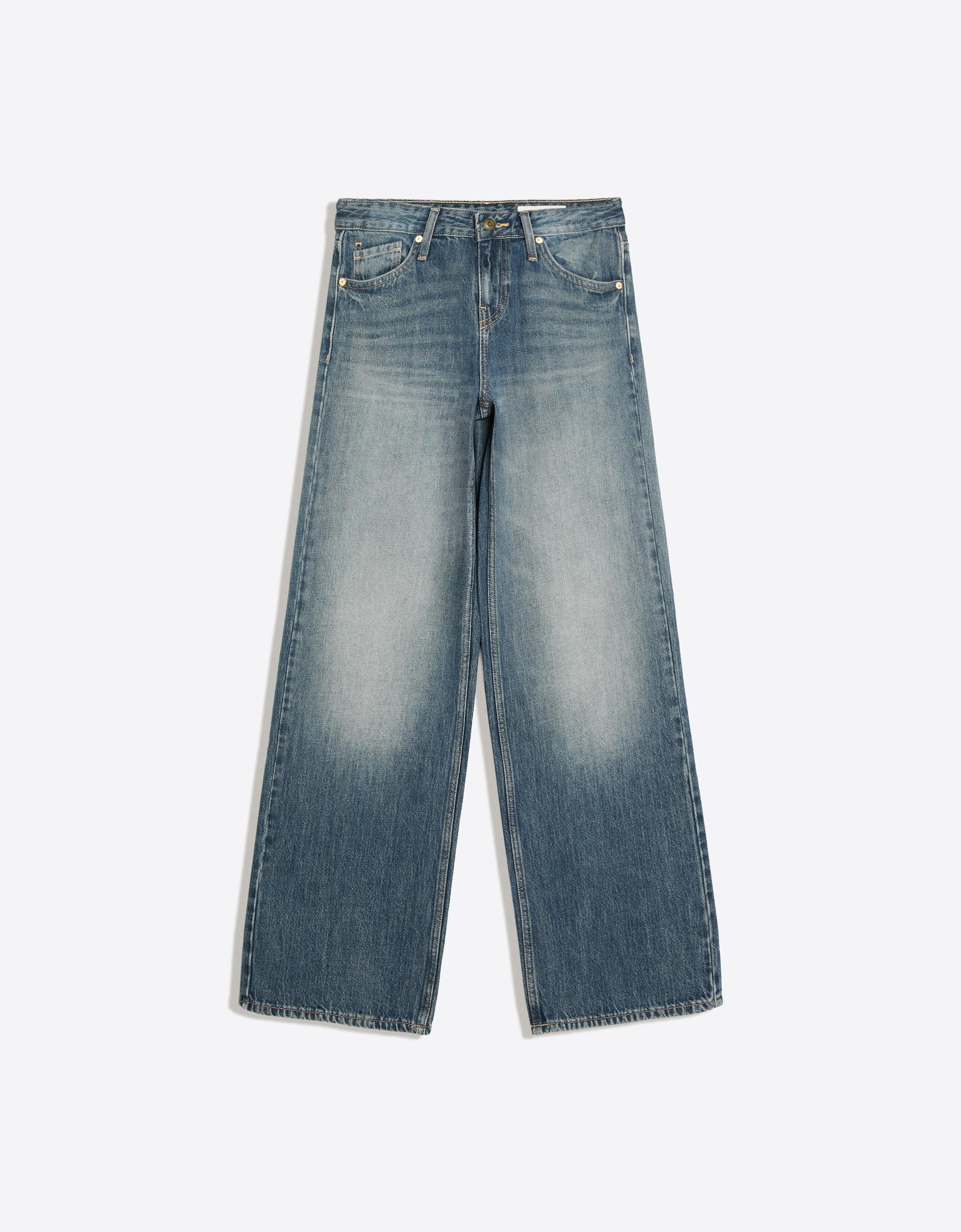 Bershka Düşük bel straight fit jean