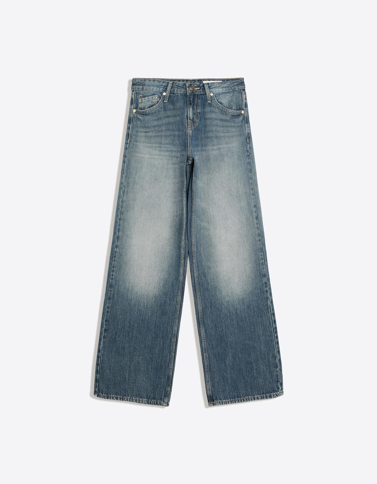 Low-rise straight jeans — Light blue