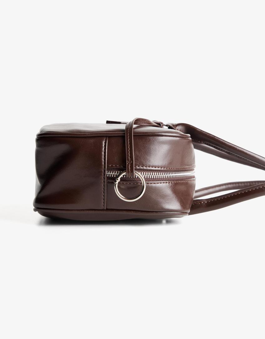 Bolso efecto piel-Marrón
