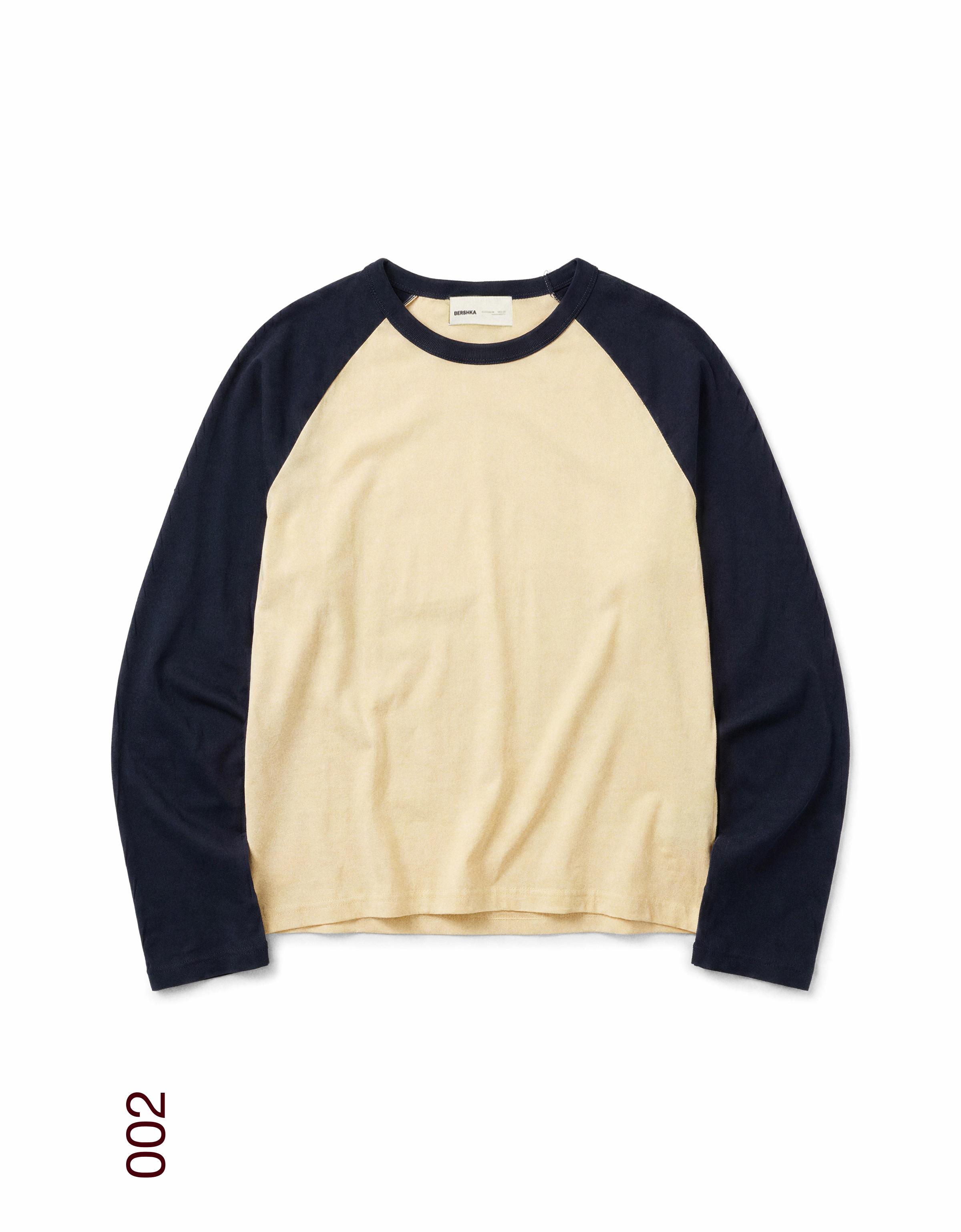 Round neck raglan jumper — Yellow