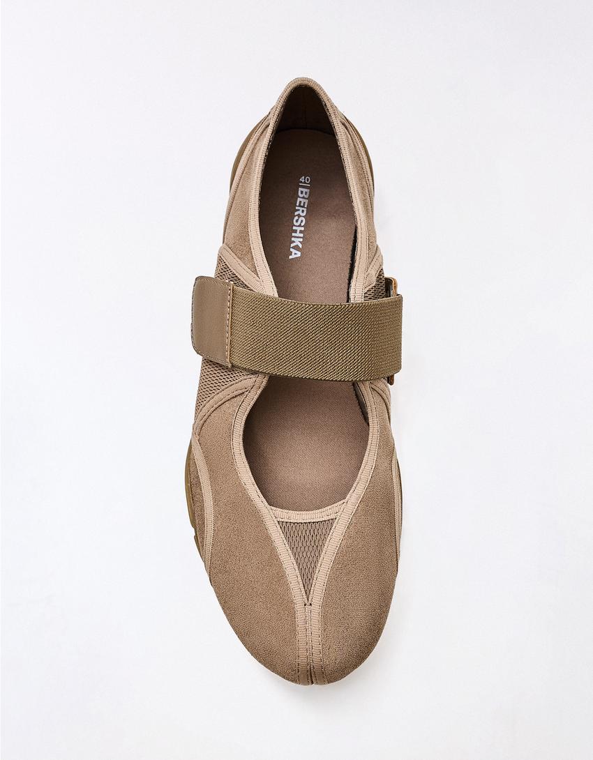 Sporty ballet flats-SAND