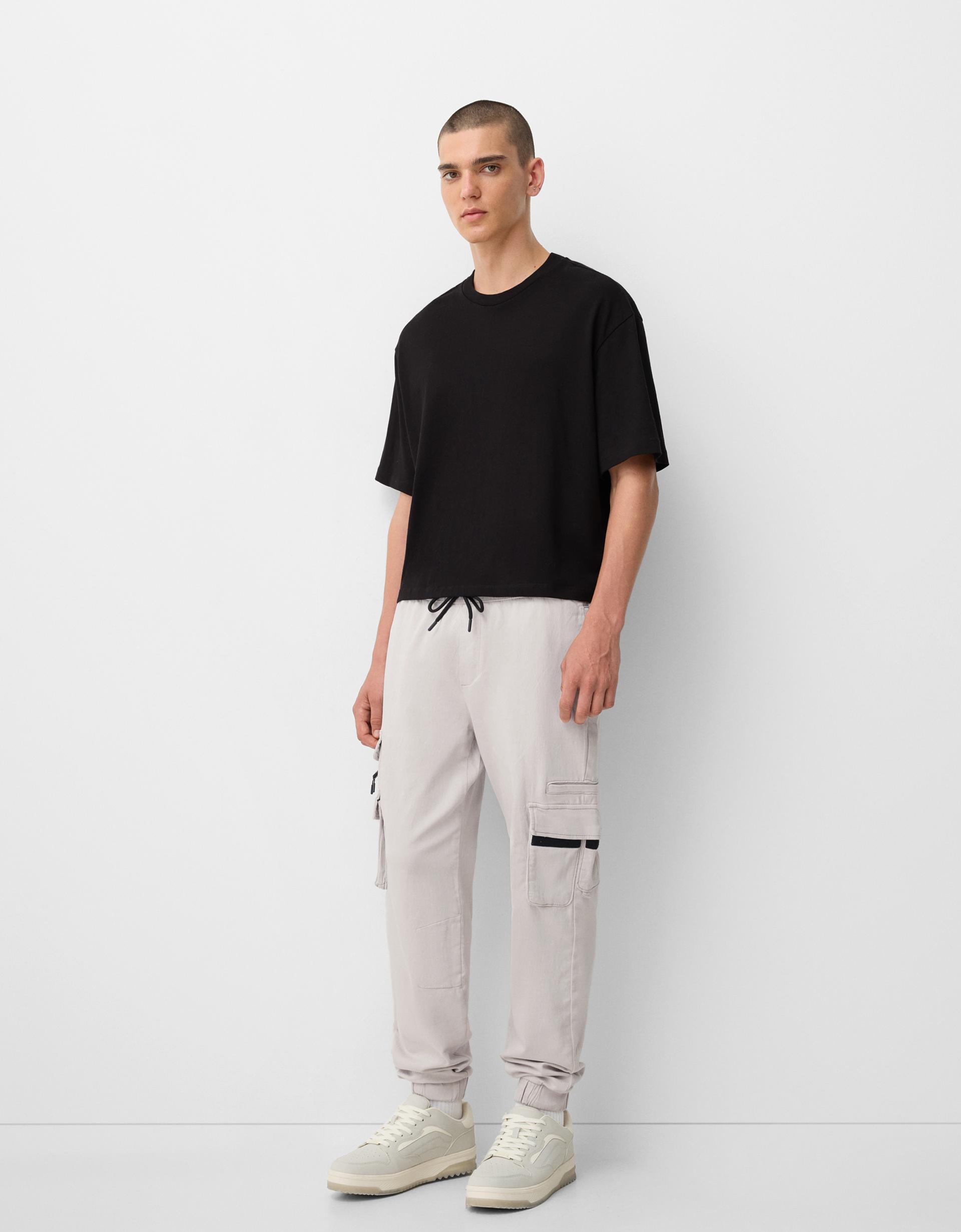 Cargo Pantalon Bershka Gris Loosefit Pantalon Cargo Bershka En