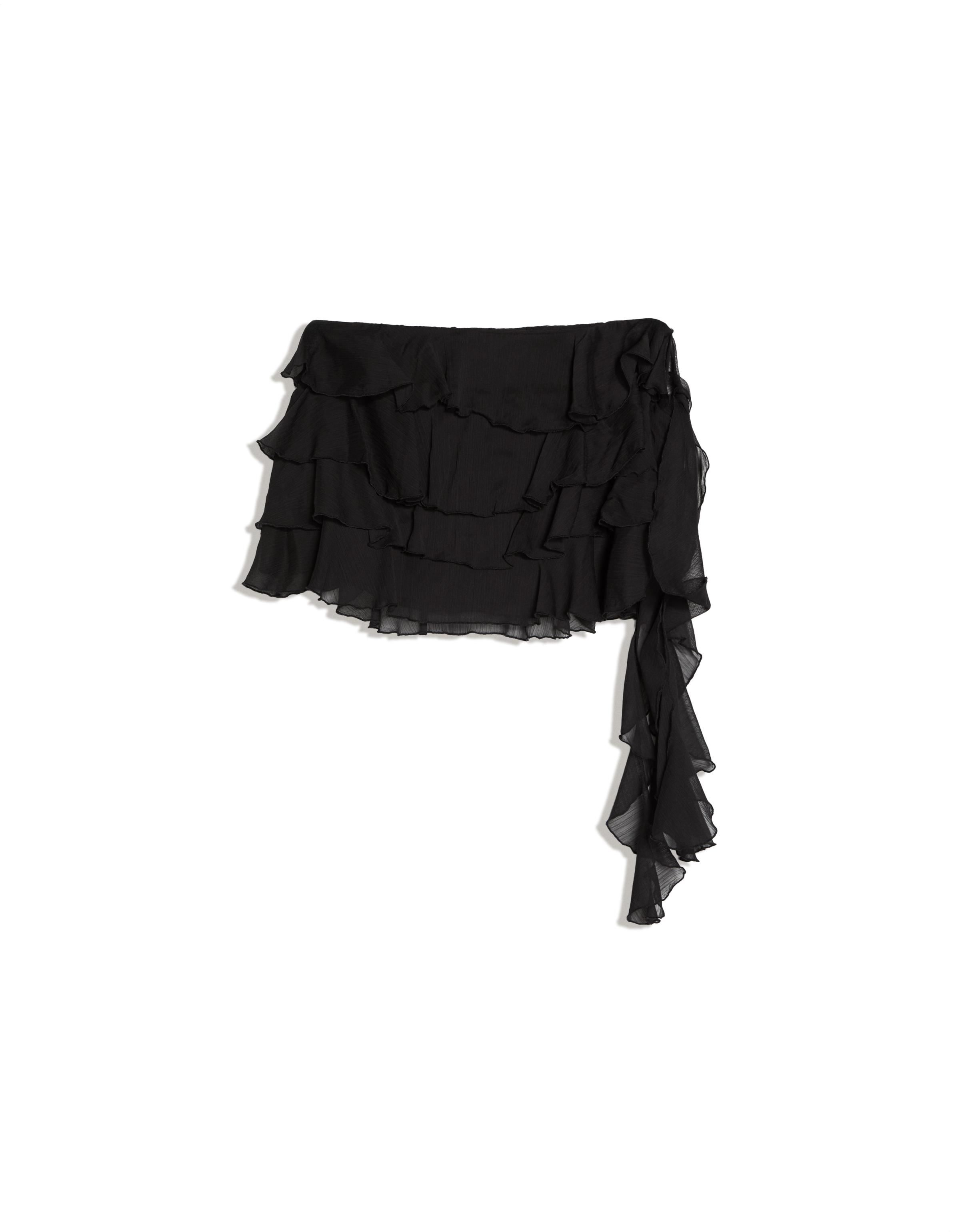 Frill mini skirt — Black