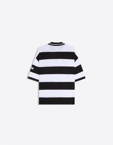 Short sleeve mesh polo shirt — White / Black 6
