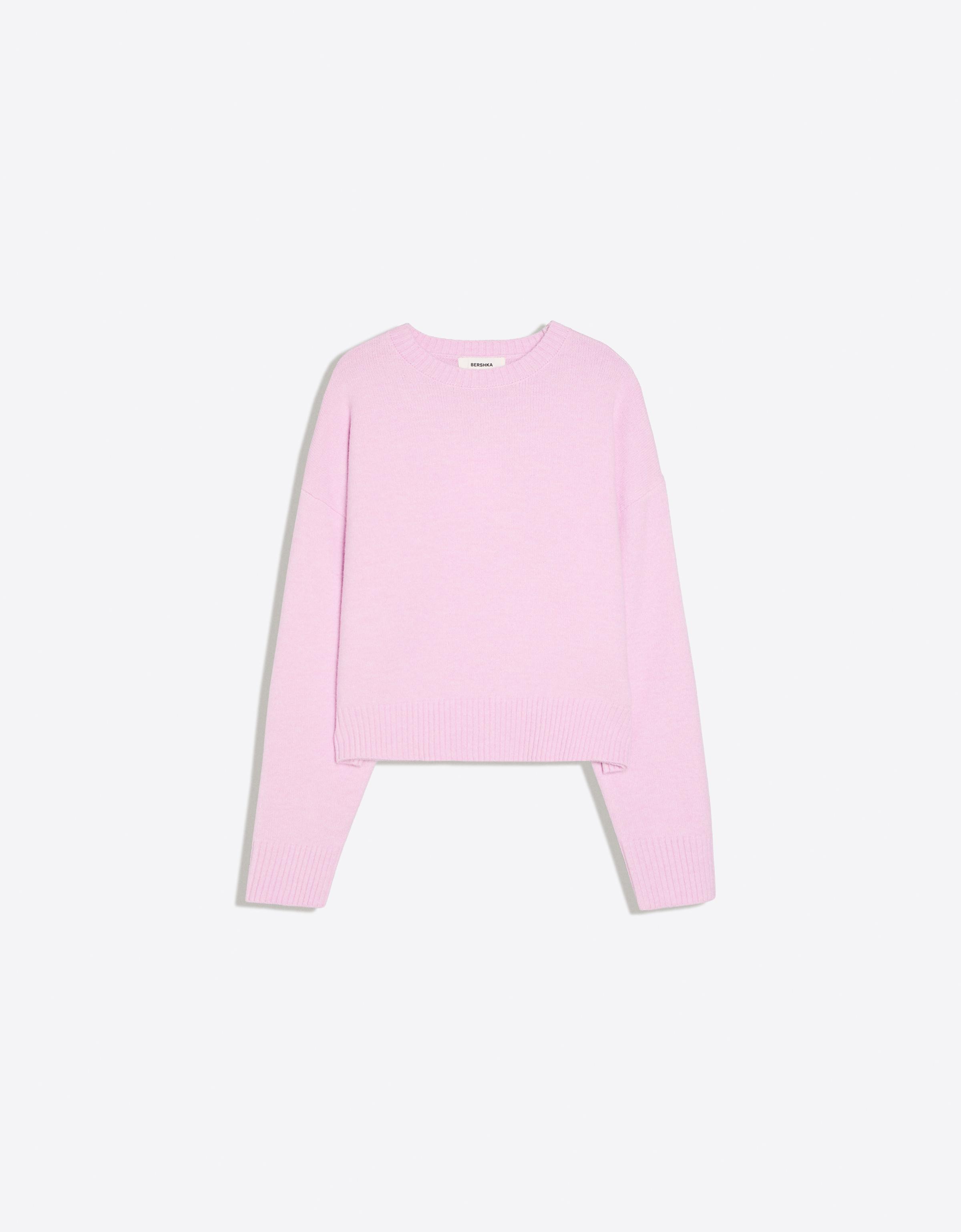 Round neck jumper — Pink