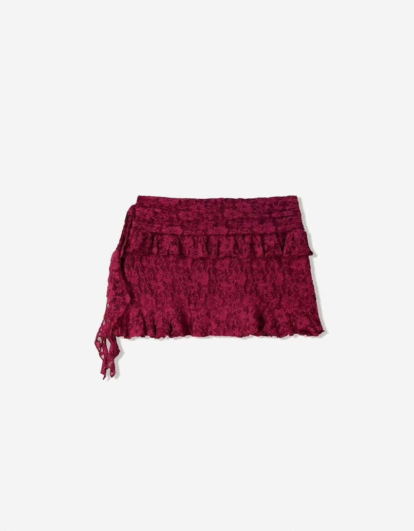Set top y falda blonda-Granate-5
