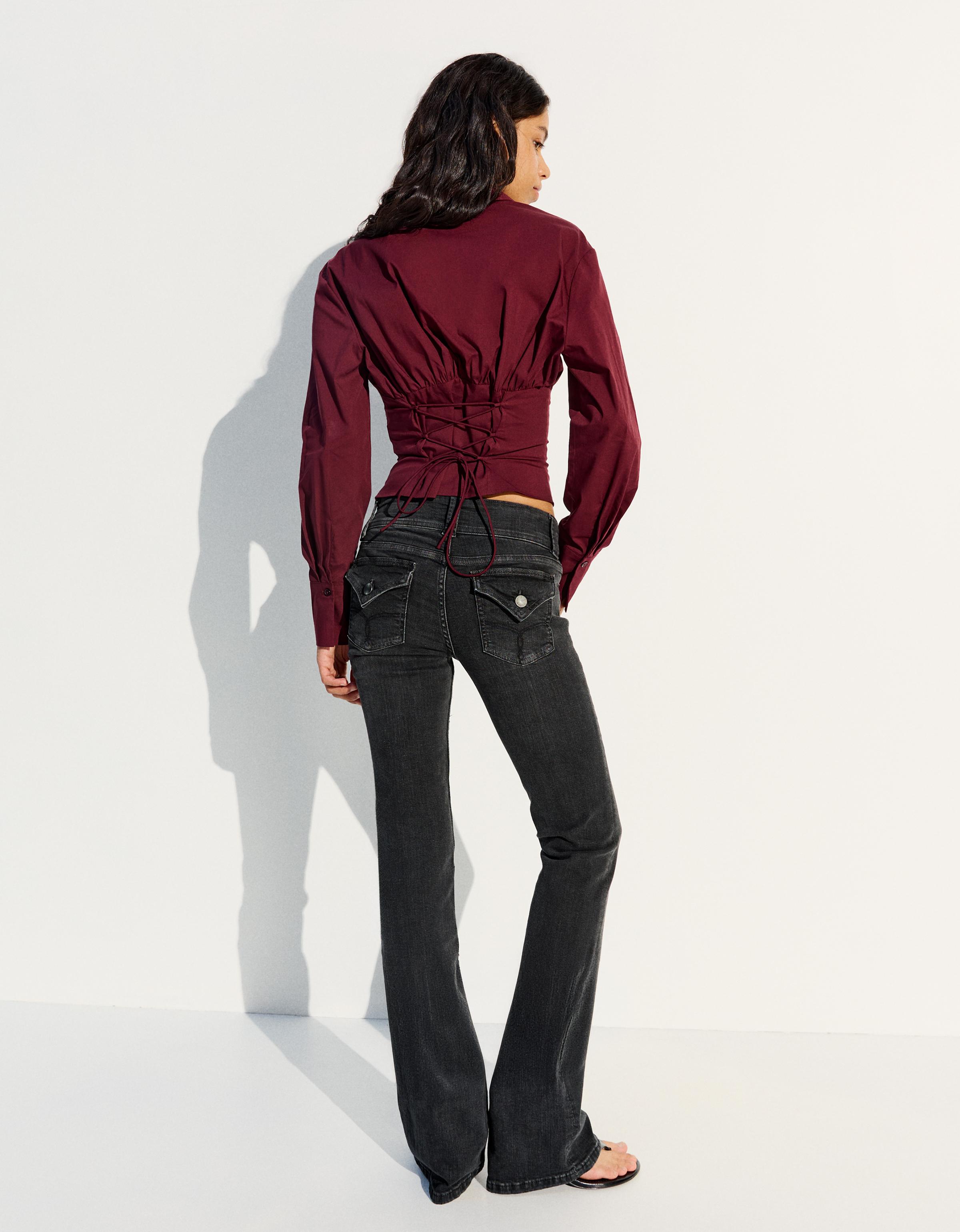 Low-rise boot-cut jeans — Black