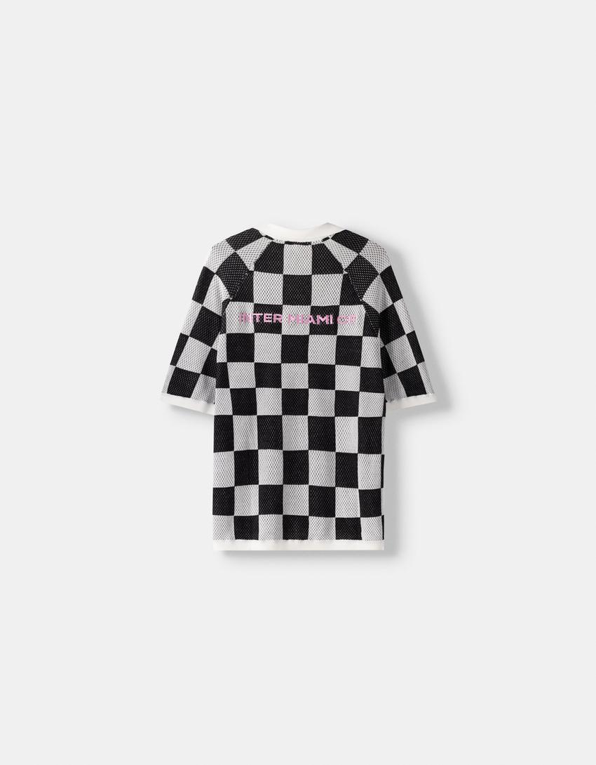 T-shirt polo Inter Miami CF carreaux-Noir-6