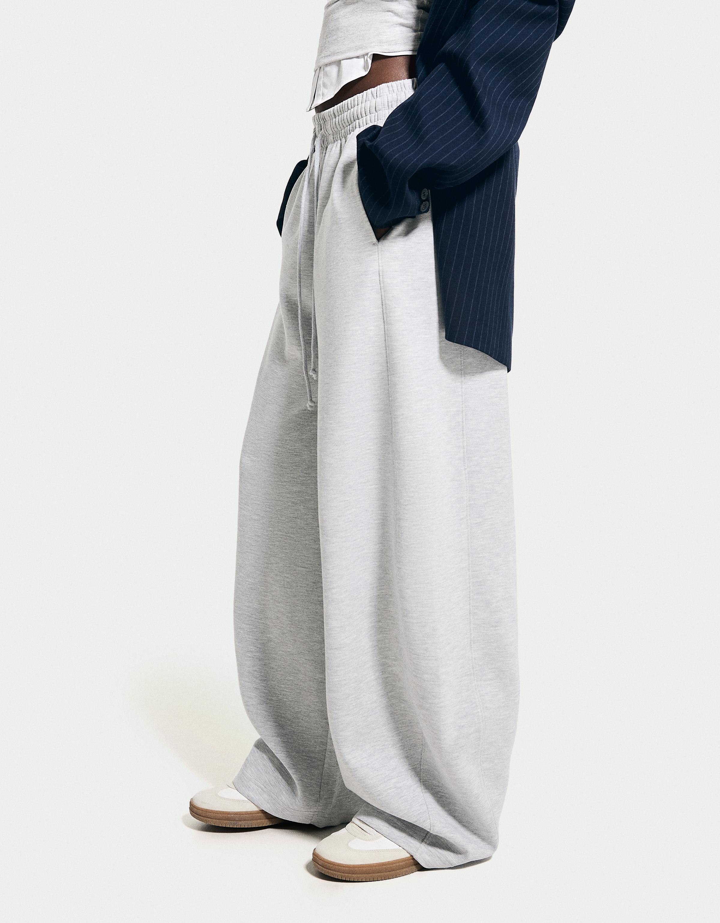 Yumuşak dokulu geniş paça pantolon - Görsel 141