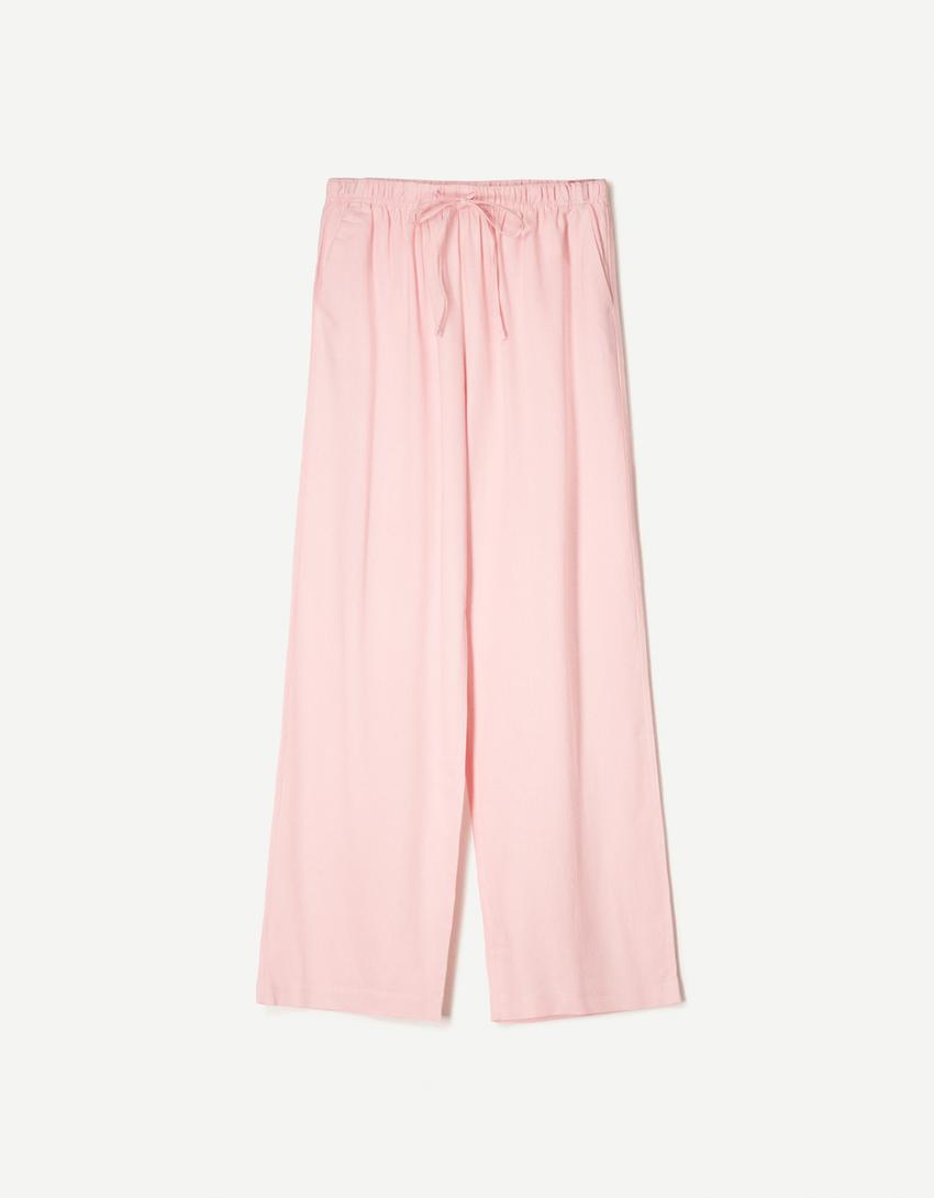 Set aus Hemd und rustikaler Hose-Rosa-4
