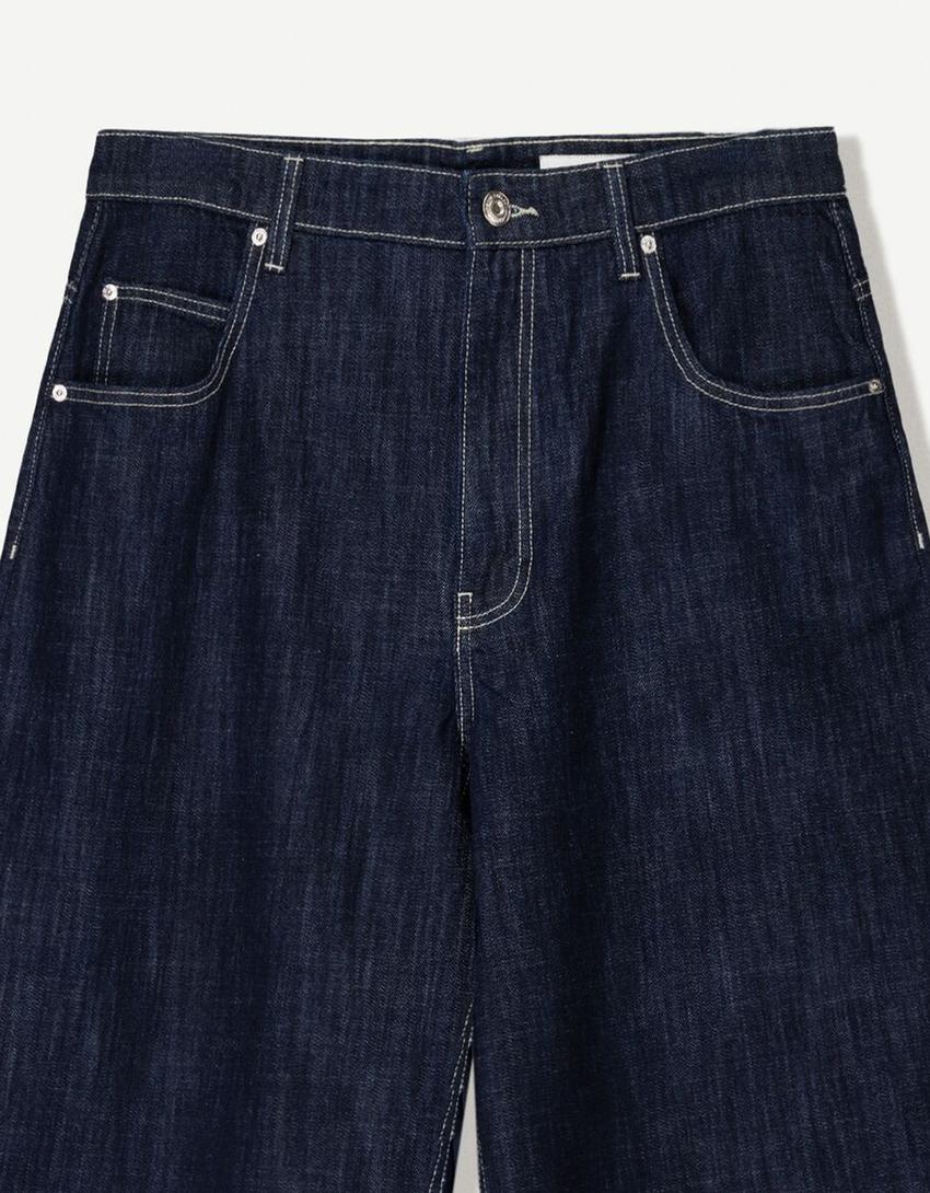 Bermuda jort denim super baggy-Marine-2