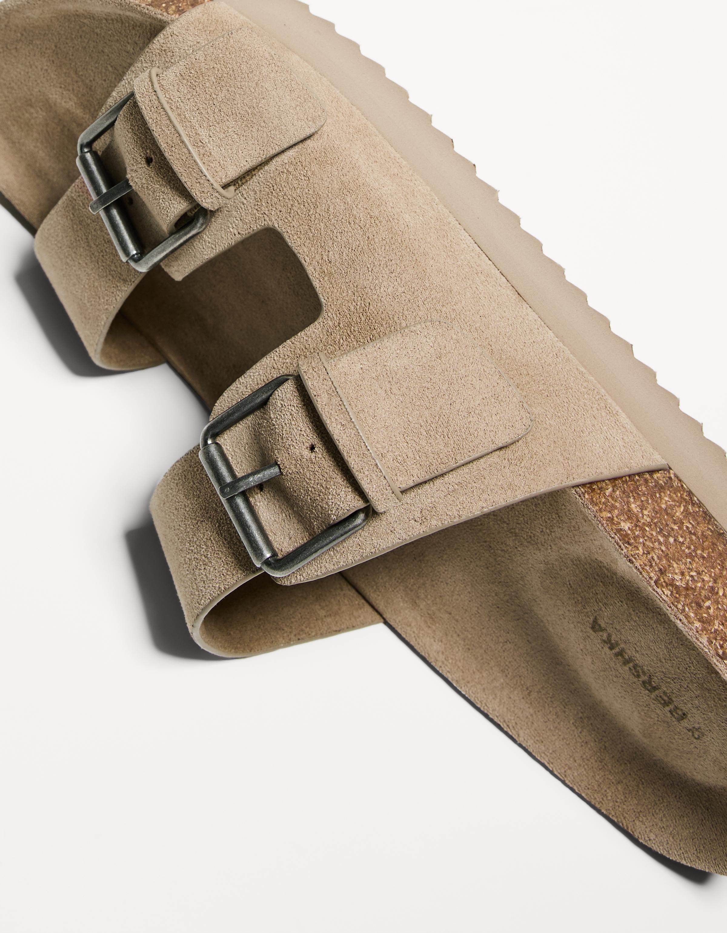 Buckle sandals — TAUPE