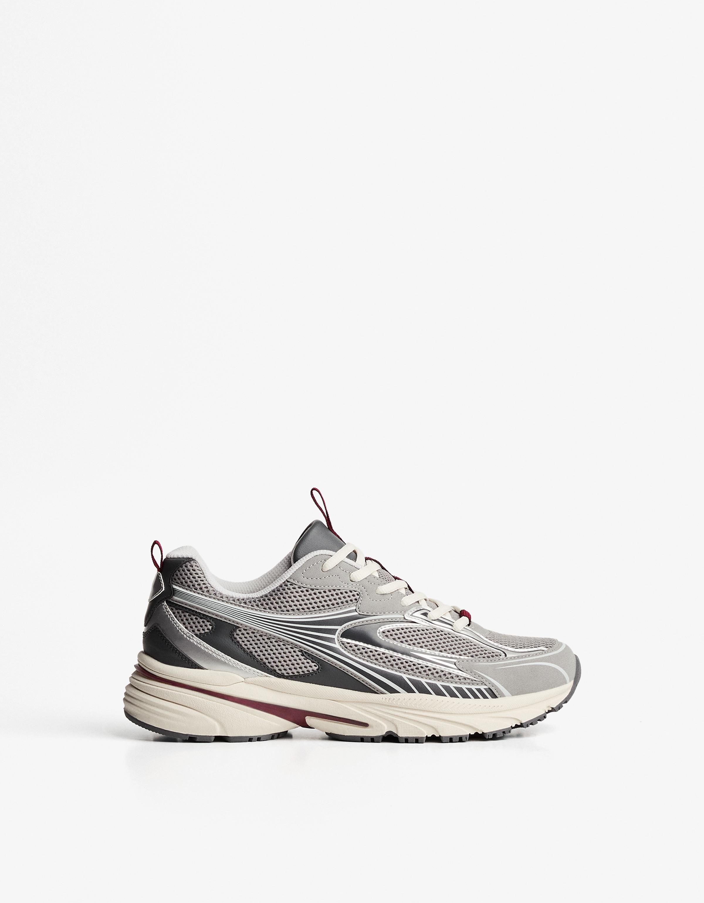 Bershka Mehrteiliger Sneaker Herren 46 Grau