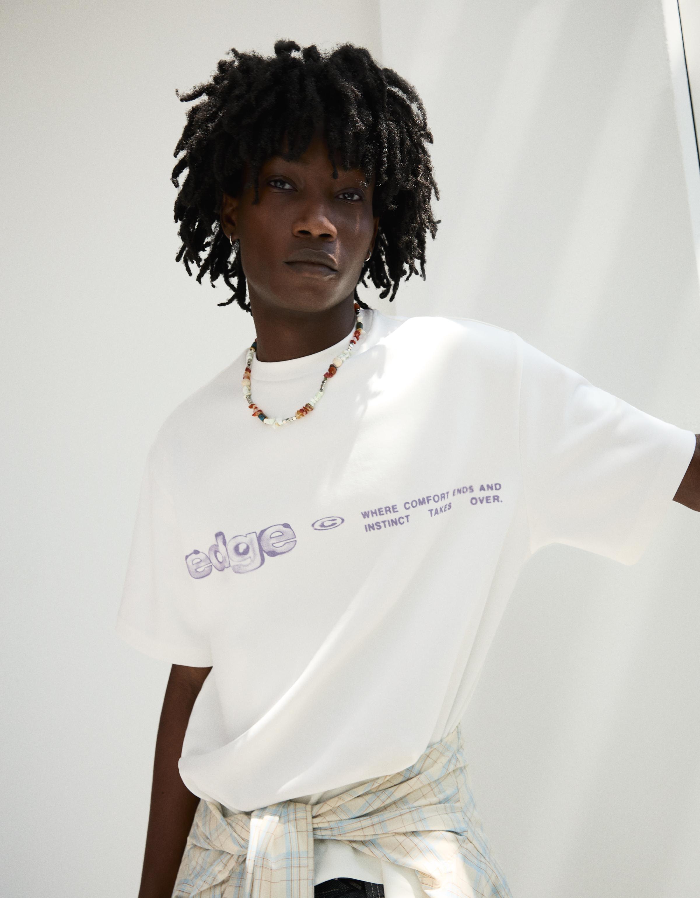 Relaxed fit printed T-shirt — White