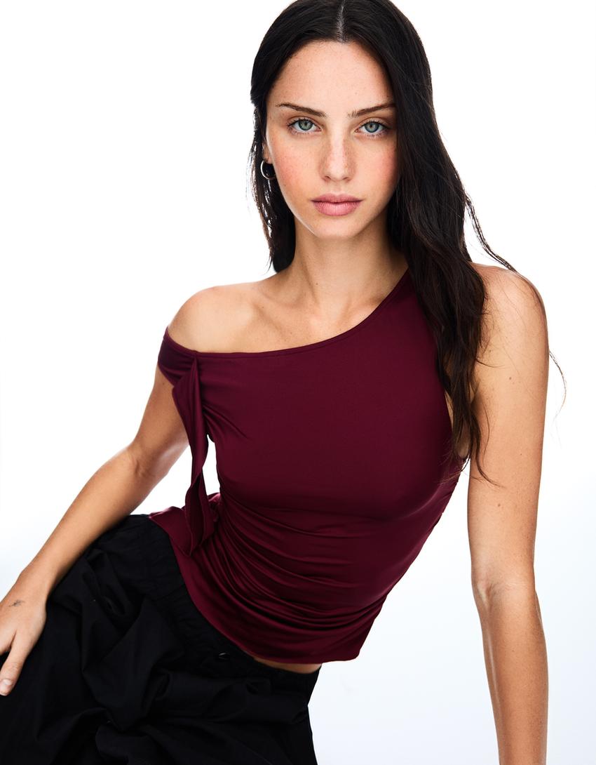 Camiseta sin mangas lazada-Burdeos-2