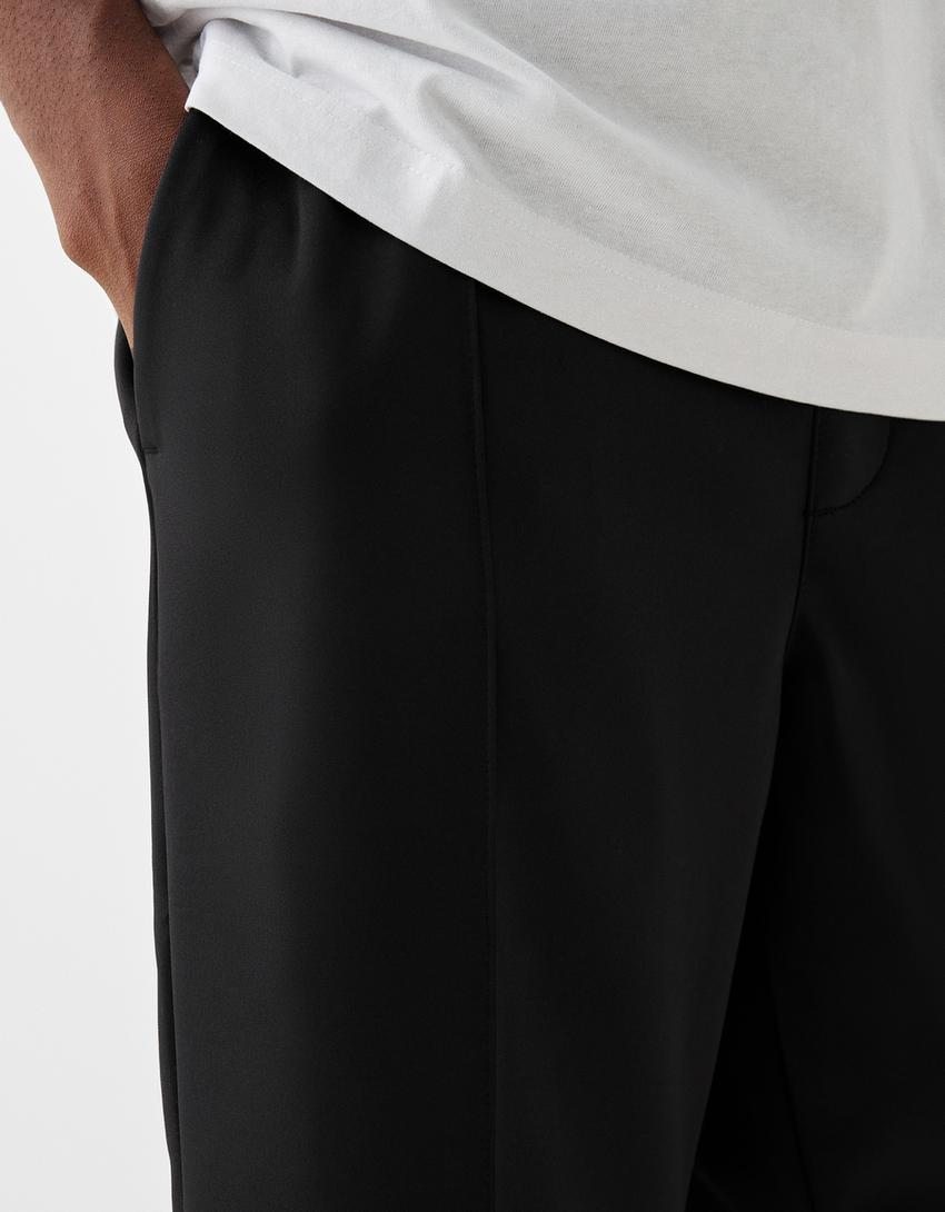 Bermuda jogger interlock-Negro-5