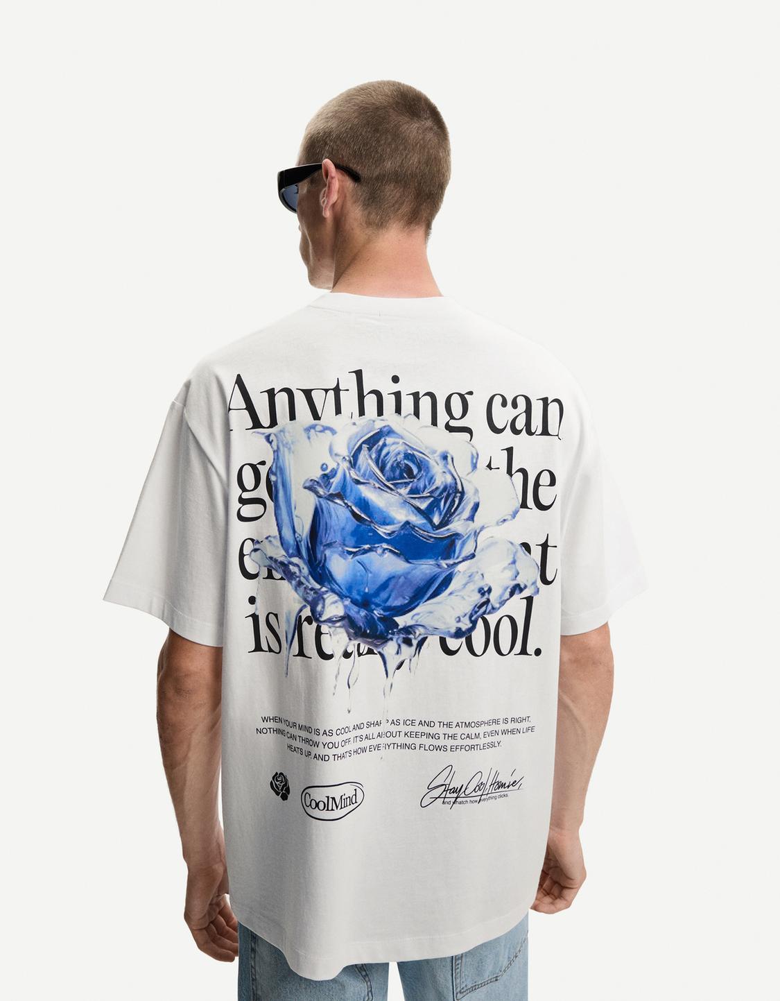 Printed short sleeve oversize T-shirt