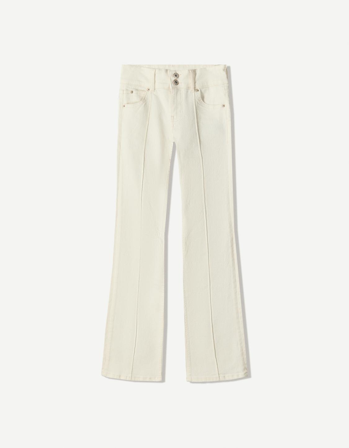 Low-rise boot-cut jeans