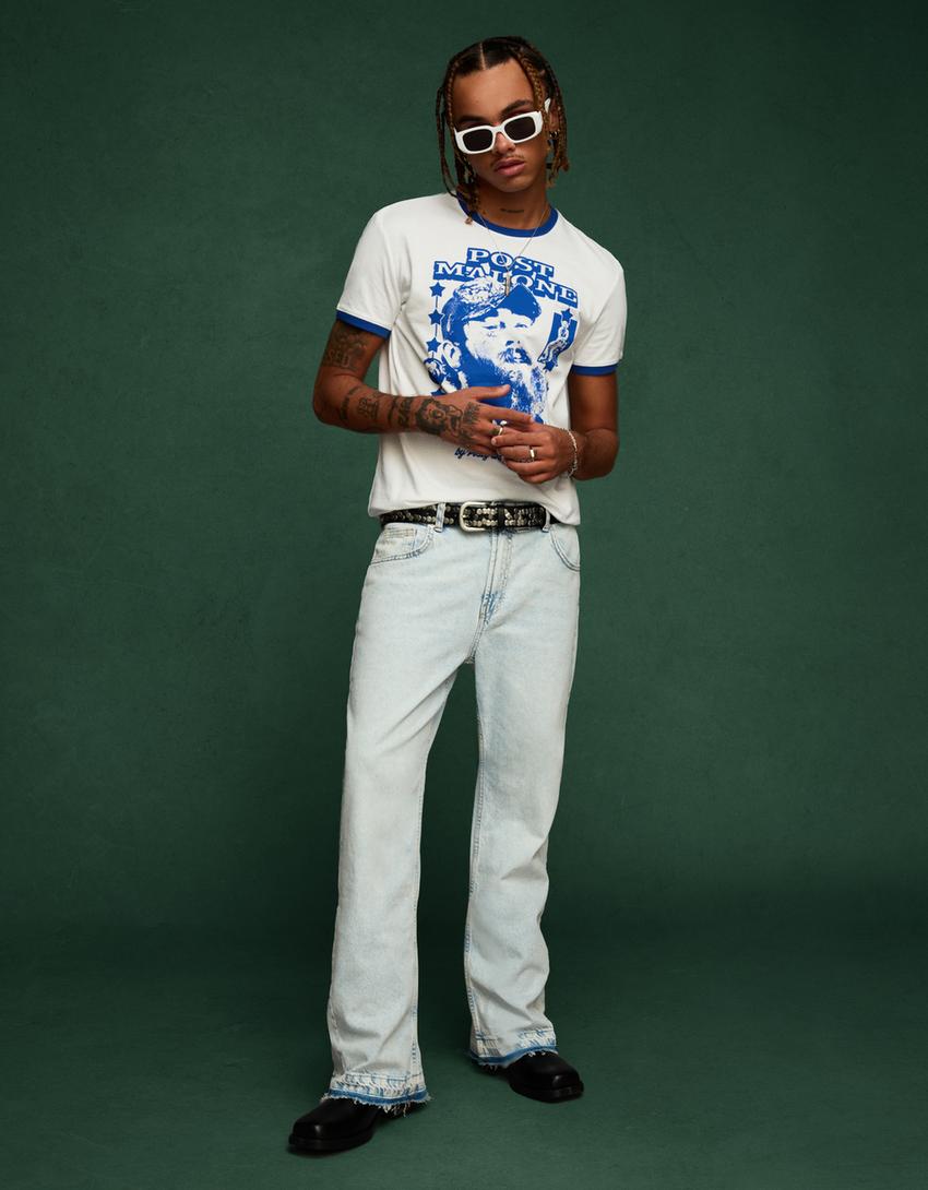 Maglietta a maniche corte stampa Post Malone - Main Image