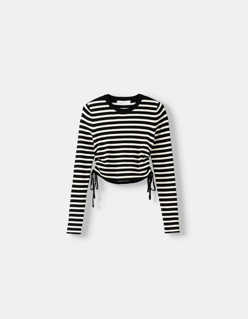 سويتر بزمة جانبية-أسود-4