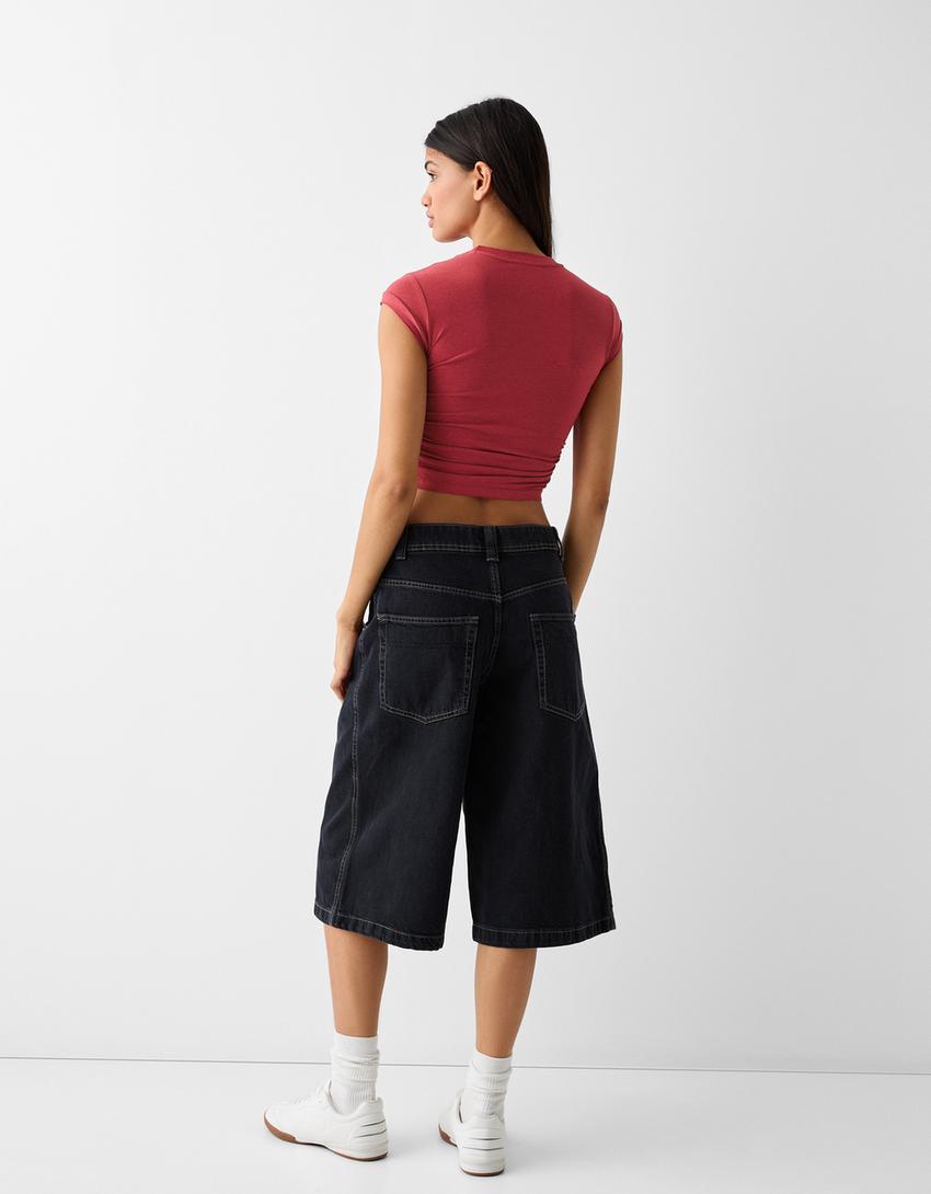 T-shirt à manches courtes-Fuchsia-1