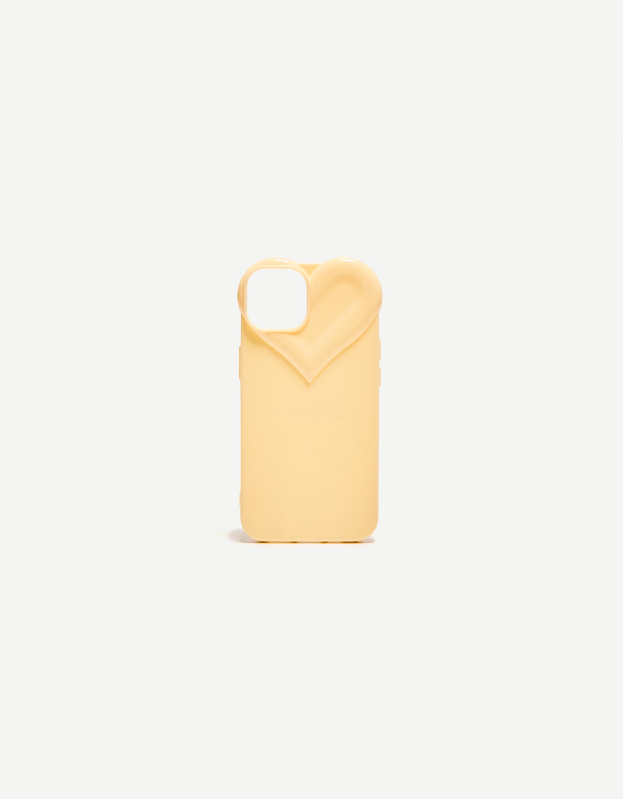 Bershka Handyhülle Für Iphone Mit Herz Damen Iphone 14 Beige