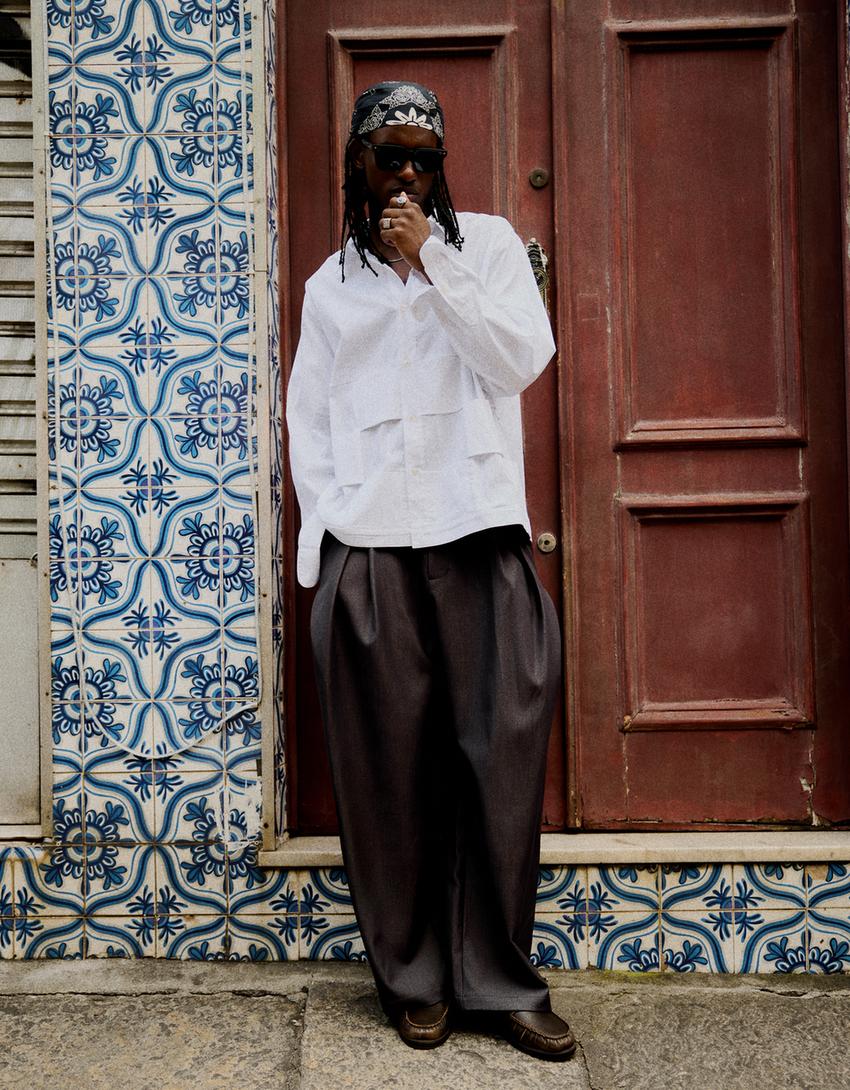 dress shirt with baggy pants Men's Straight Leg Baggy Pants Northline Apparel