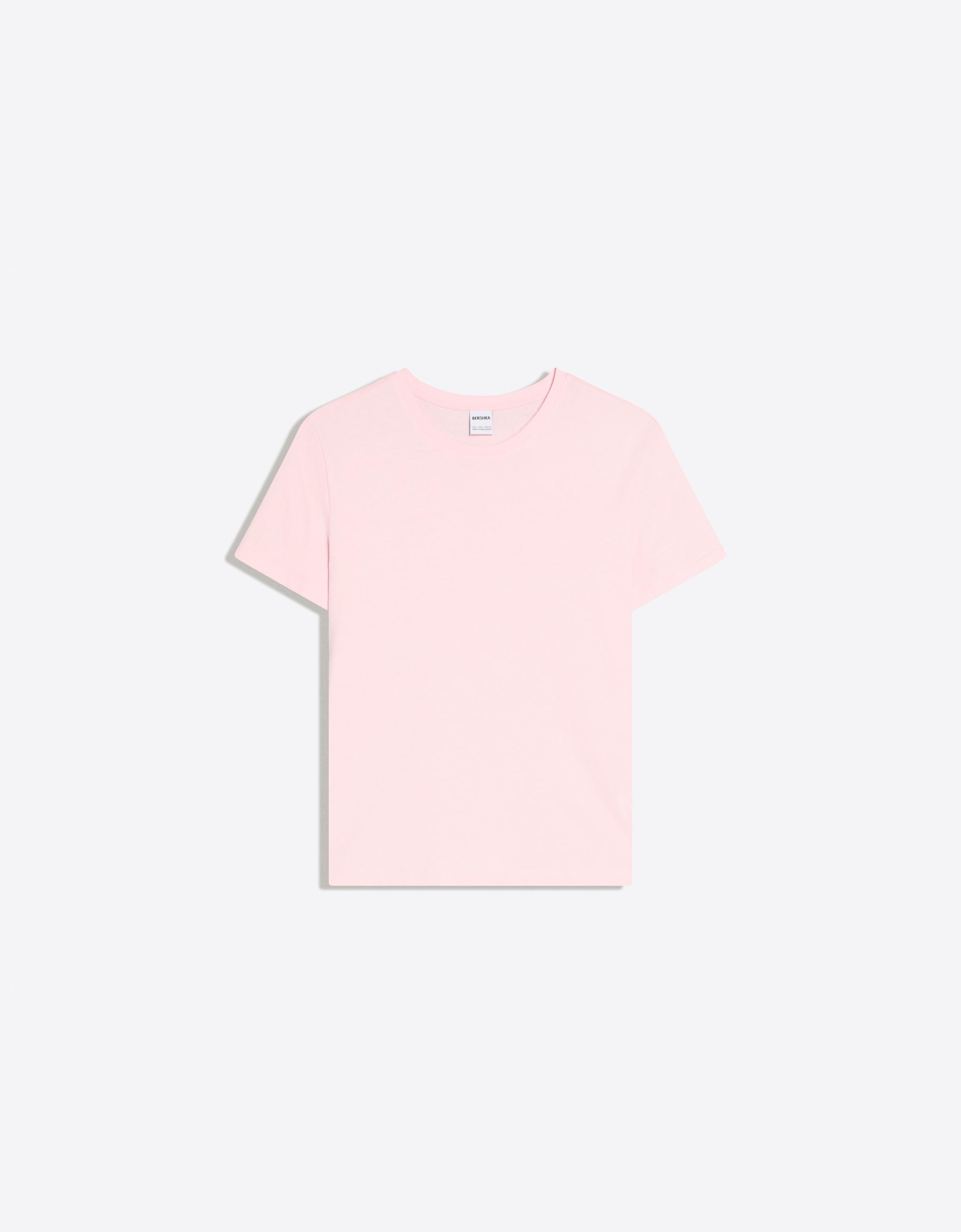 Basic short sleeve T-shirt — Pink