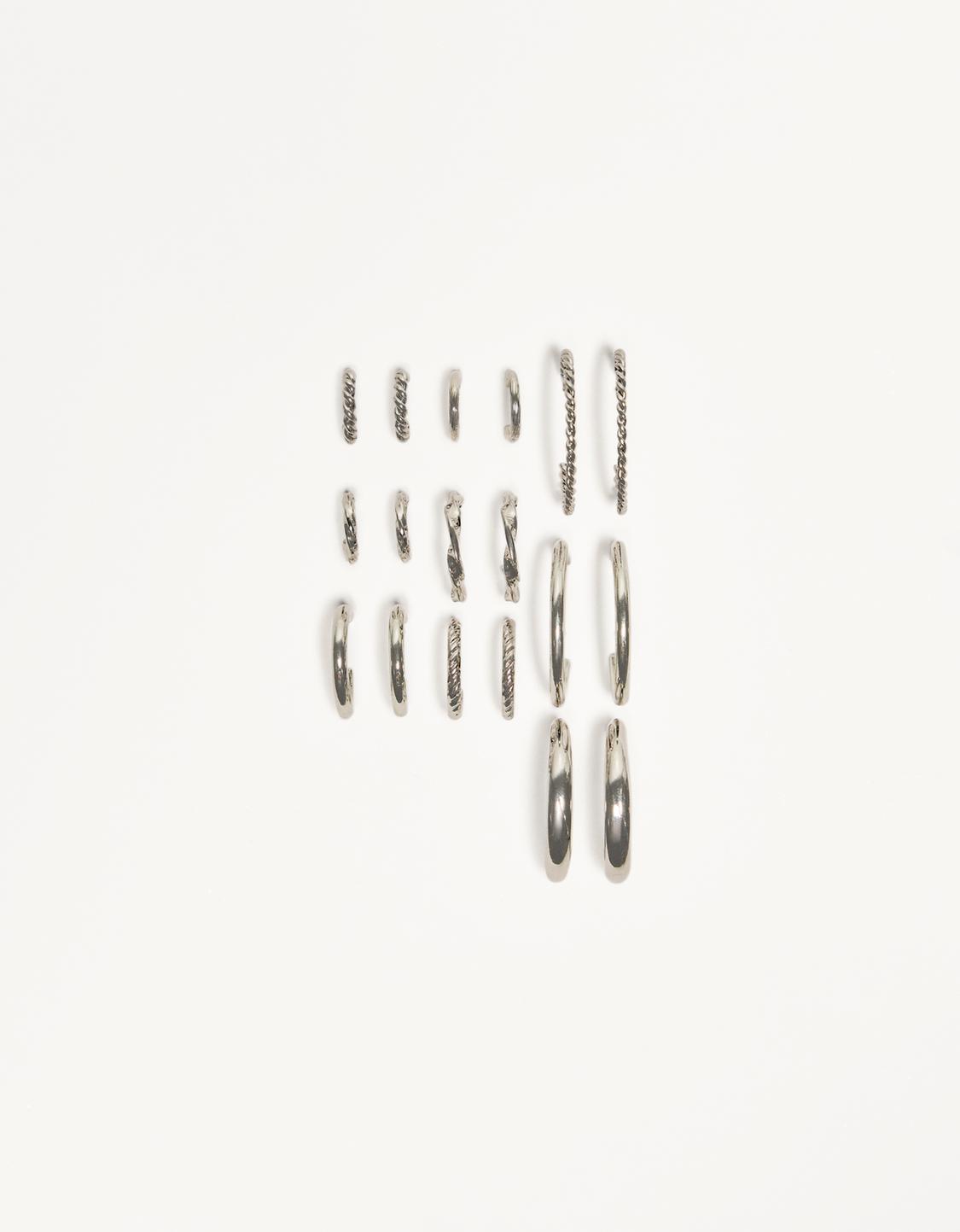 9-pack of hoop earrings