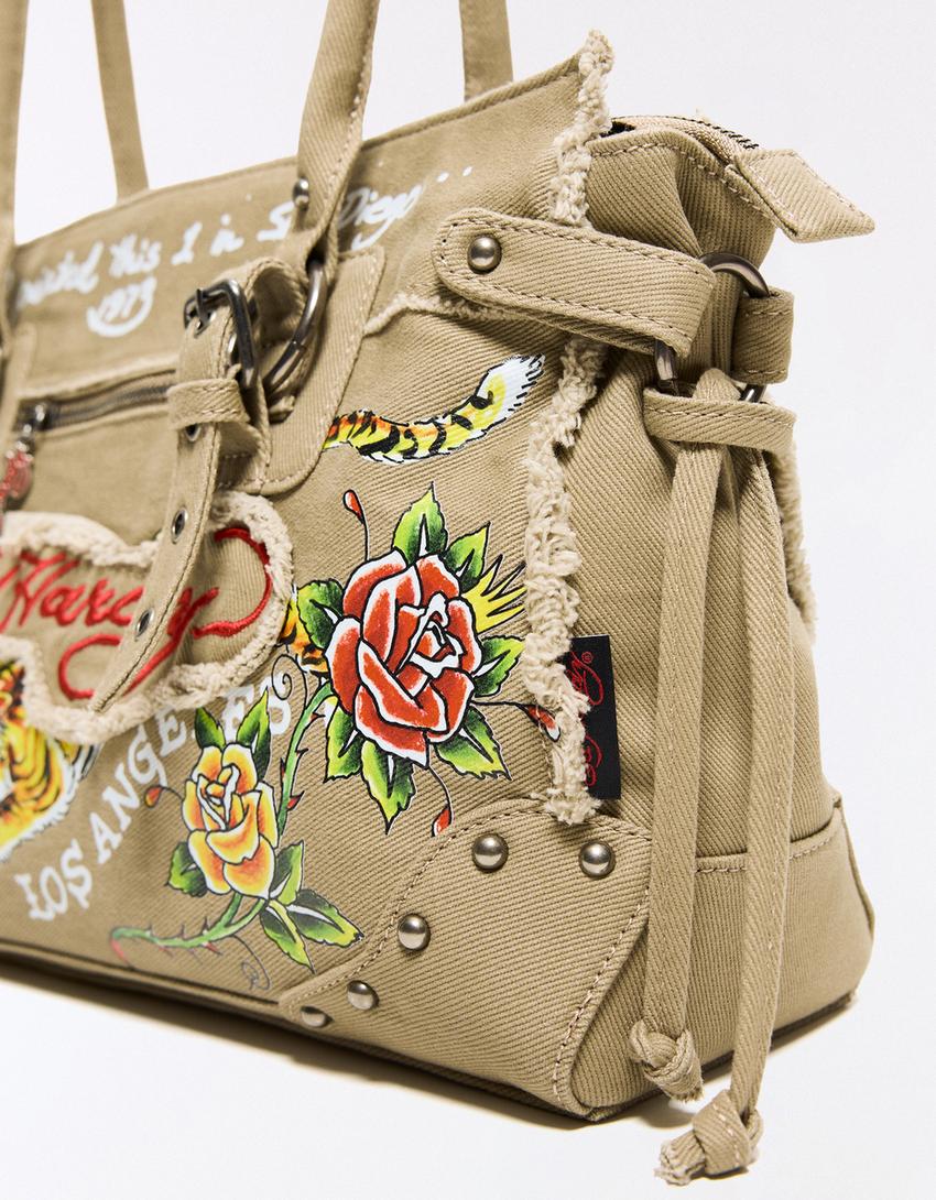 Sac ED HARDY X BERSHKA-Kaki