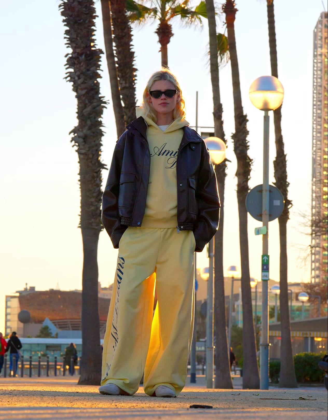 Baskılı barrel fit şardonlu eşofman altı - Görsel 69