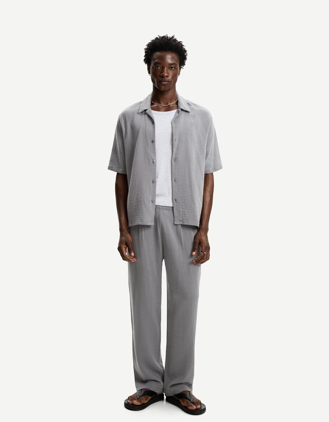 Ensemble chemise et pantalon texturé