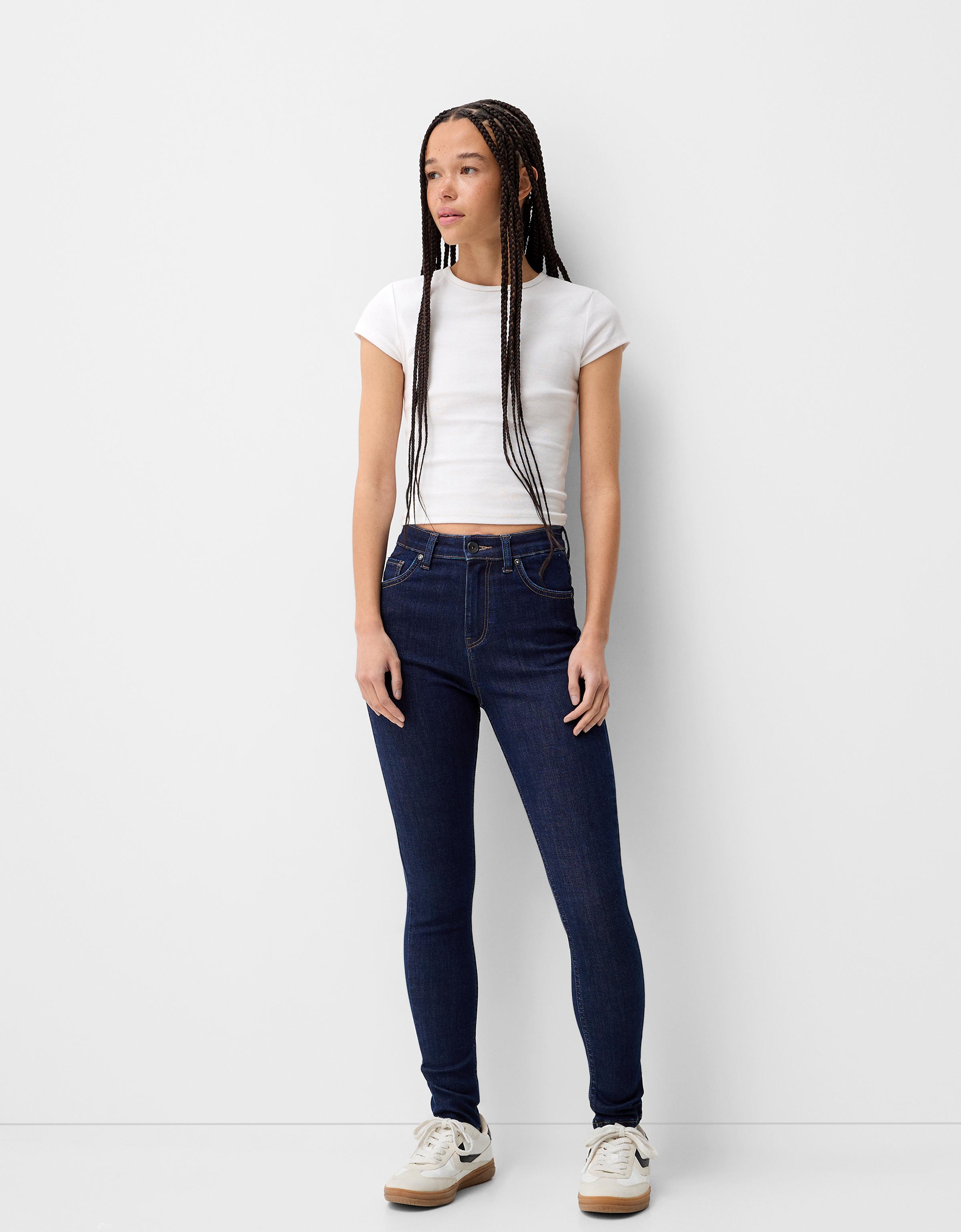 Super high waist skinny jeans — Navy