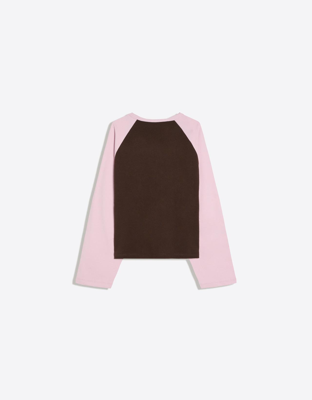 Raglan round neck jumper — Brown