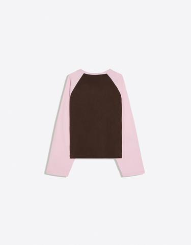 Raglan round neck jumper — Brown 6