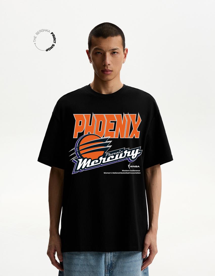 Koszulka WNBA Phoenix Mercury z krótkim rękawem-Czarny-3