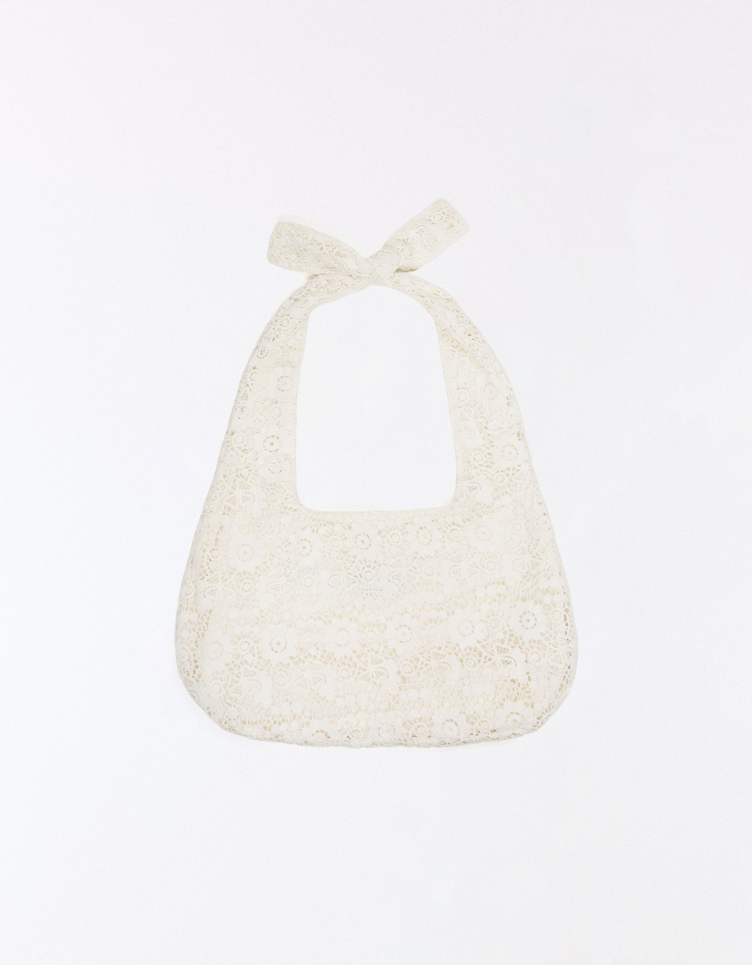 Bolso Saca Crochet Mujer Blanco
