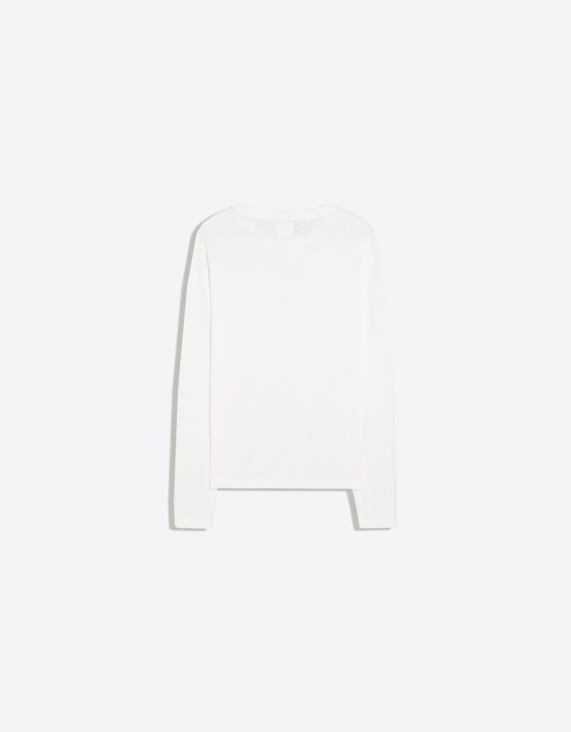 Henley knit jumper — White