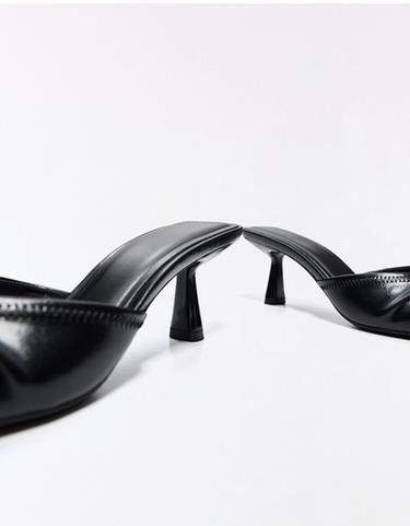 Mule with ruched detail — BLACK 2