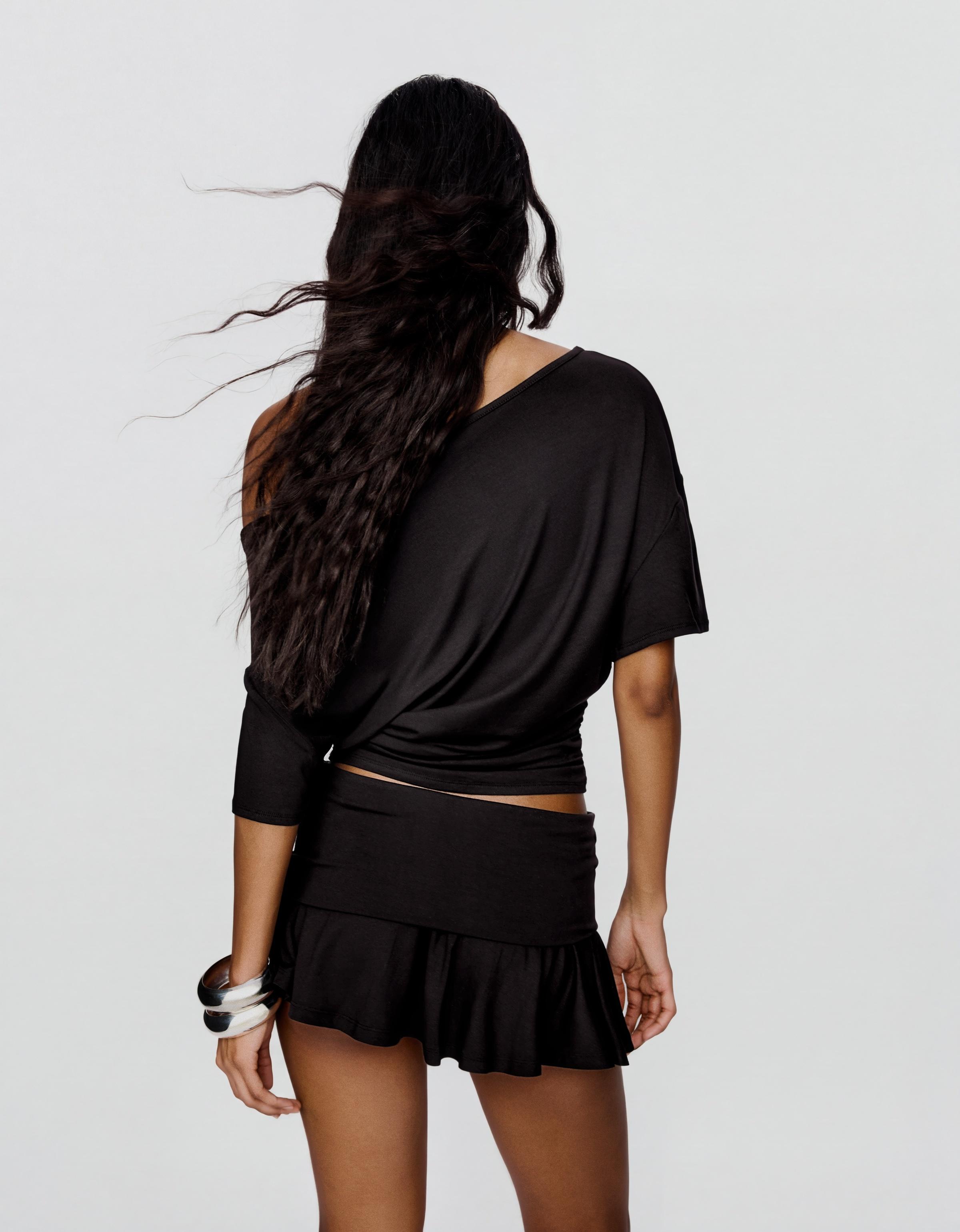 Çift beli volanlı mini etek - Görsel 73