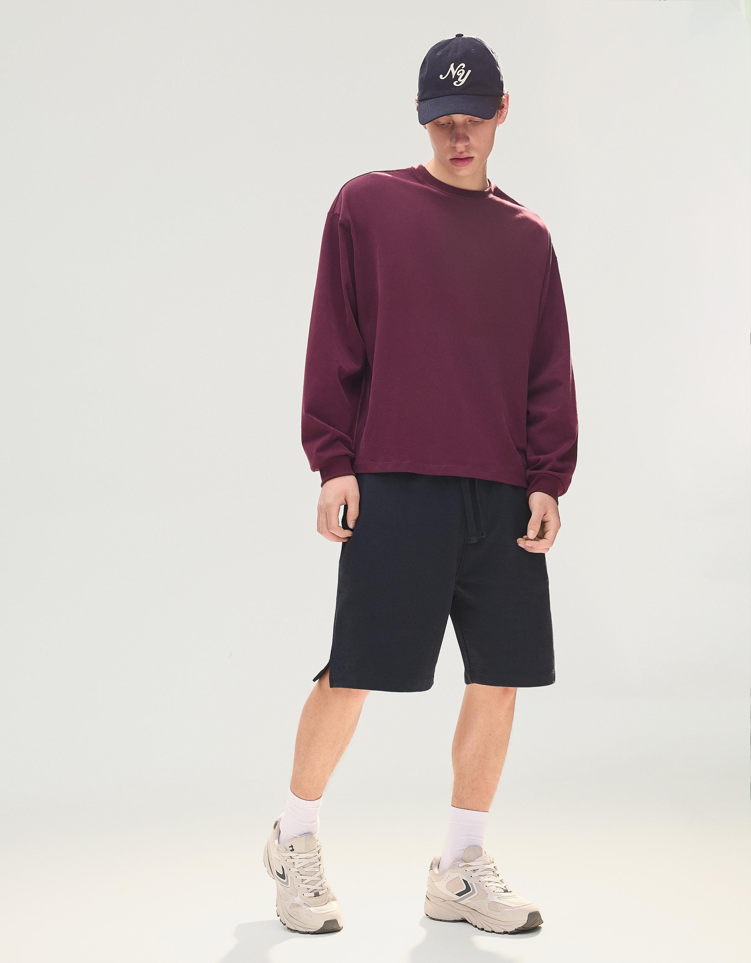 Plush Bermuda shorts — Navy